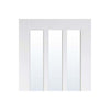 Coventry Door Pair - Clear Glass - White Primed