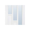 Coventry Door Pair - Clear Glass - White Primed