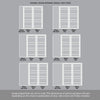 Room Divider - Handmade Eco-Urban® Metropolitan Door Pair DD6405F - Frosted Glass - Premium Primed - Colour & Size Options
