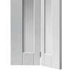 JBK White Shaker Axis Primed Bifold Door - Clear Glass