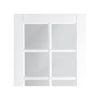 Canterbury 6 Pane 2 Panel Door - Clear Glass - White Primed