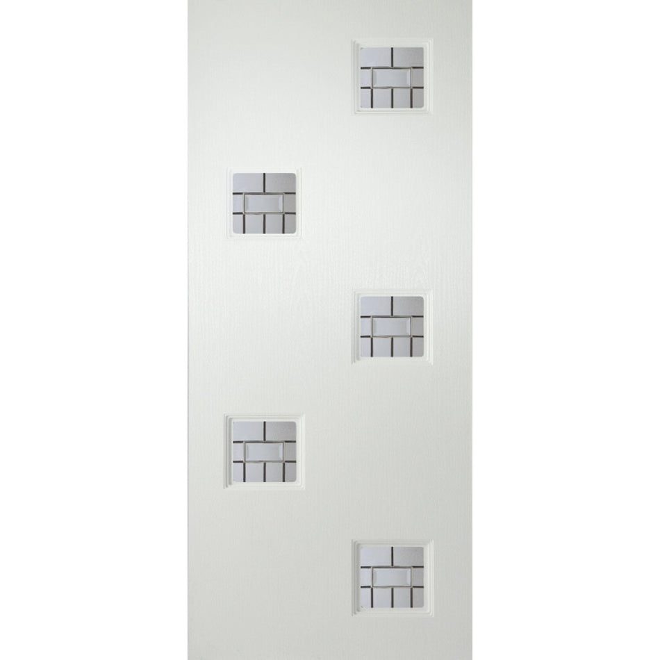 White PVC door on white background