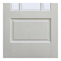 Two Folding Doors & Frame Kit - Downham 2+0 - Bevelled Clear Glass - White Primed
