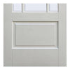Two Folding Doors & Frame Kit - Downham 2+0 - Bevelled Clear Glass - White Primed