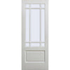 Downham Door - Bevelled Clear Glass - White Primed