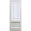 Three Folding Doors & Frame Kit - Downham 2+1 Folding Door- Bevelled Clear Glass - White Primed