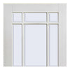Three Folding Doors & Frame Kit - Downham 2+1 Folding Door- Bevelled Clear Glass - White Primed