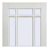 Two Folding Doors & Frame Kit - Downham 2+0 - Bevelled Clear Glass - White Primed