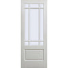 ThruEasi Room Divider - Downham Bevelled Clear Glass White Primed Double Doors with Double Sides