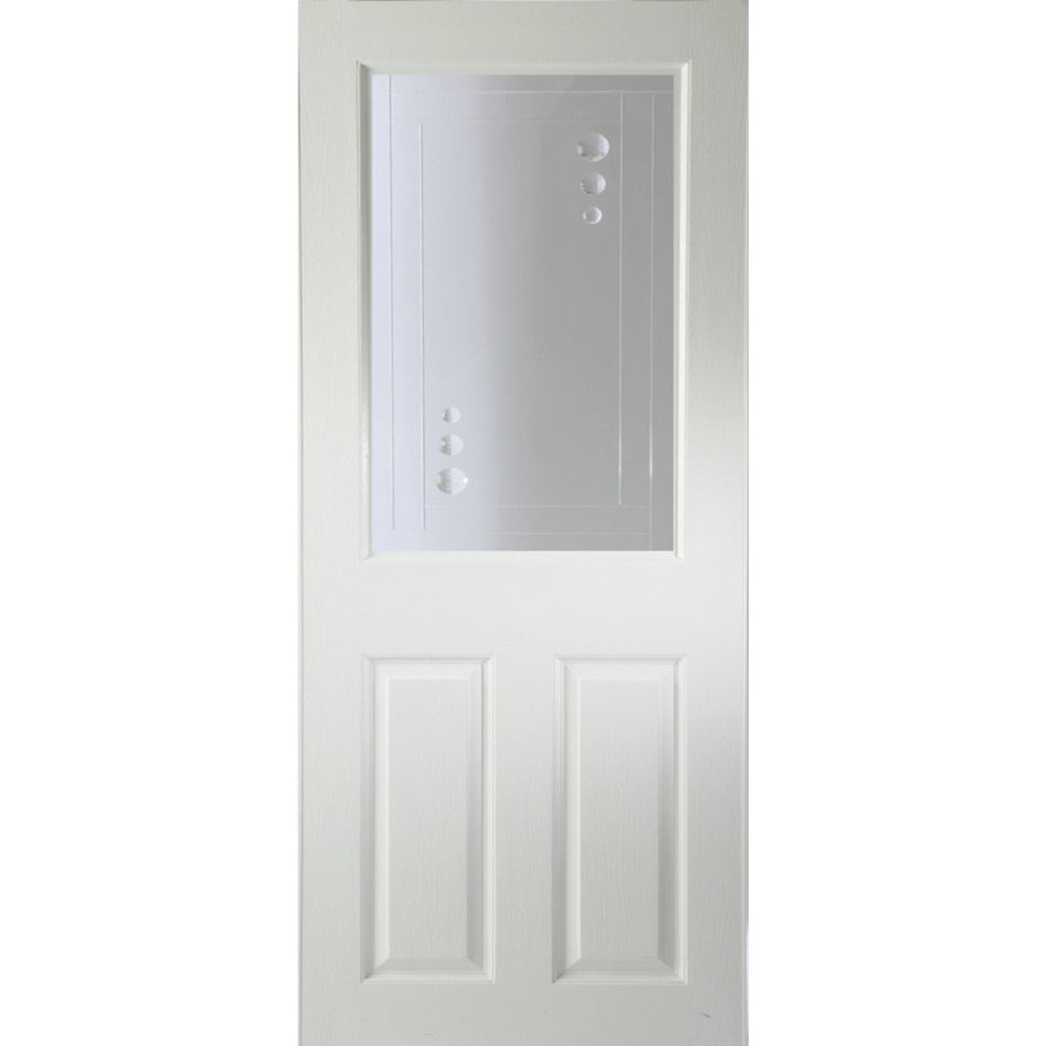 White PVC door on white background