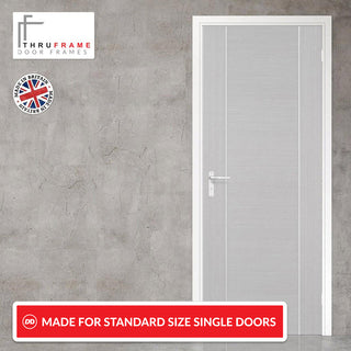 Image: Made to Size Single Interior White Primed MDF Door Lining Frame