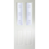 White PVC door on white background
