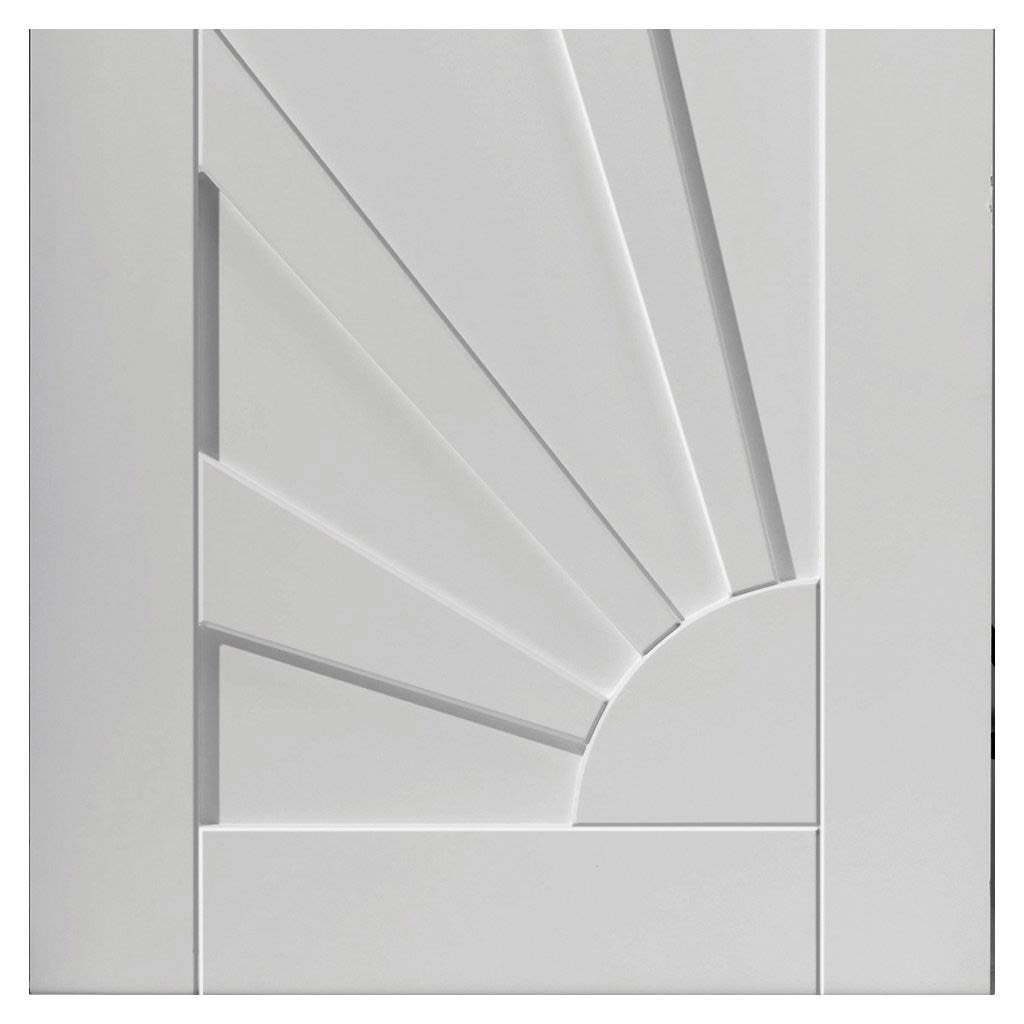 Single Sliding Door & Wall Track - Calypso Aurora White Primed Door