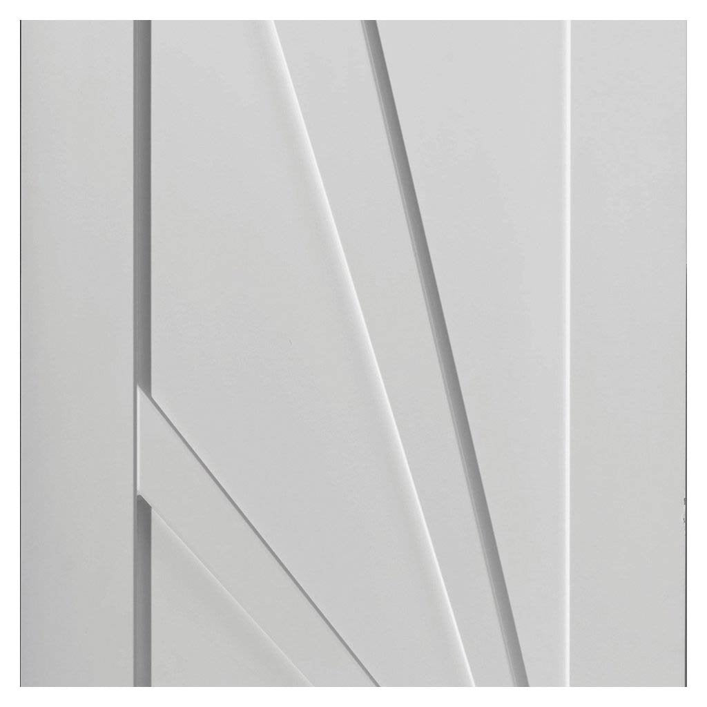 Single Sliding Door & Wall Track - Calypso Aurora White Primed Door