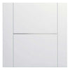 Portici White Flush Double Evokit Pocket Door Detail - Aluminium Inlay - Prefinished