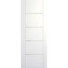 Portici White Flush Fire Door - 30 Minute Fire Rated - Aluminium Inlay - Prefinished