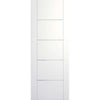 Portici White Flush Double Evokit Pocket Door Detail - Aluminium Inlay - Prefinished