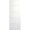 Portici White Flush Evokit Pocket Fire Door Detail - 1/2 hour Fire Rated - Aluminium Inlay - Prefinished