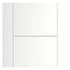 Portici White Flush Single Evokit Pocket Door Detail - Aluminium Inlay - Prefinished
