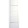 Five Folding Doors & Frame Kit - Portici White Flush 3+2 - Aluminium Inlay - Prefinished