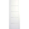 Portici White Flush Single Evokit Pocket Door - Aluminium Inlay - Prefinished