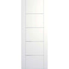 Portici White Flush Door Pair - Aluminium Inlay - Prefinished