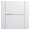 Two Sliding Wardrobe Doors & Frame Kit - Portici White Flush Door - Aluminium Inlay - Prefinished