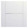 Four Sliding Wardrobe Doors & Frame Kit - Portici White Flush Door - Aluminium Inlay - Prefinished