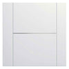 Portici White Flush Door Pair - Aluminium Inlay - Prefinished