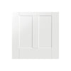 Bespoke Thrufold Victorian Shaker 4P White Primed Folding 2+0 Door