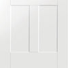 Bespoke Thruslide Surface Victorian Shaker 4P - Sliding Double Door and Track Kit - White Primed