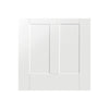 Single Sliding Door & Track - Victorian Shaker 4 Panel Door - White Primed
