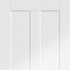 Bespoke Thruslide Victorian Shaker 4P - 4 Sliding Doors and Frame Kit - White Primed