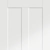 Three Folding Doors & Frame Kit - Victorian Shaker 4 Panel 3+0 - White Primed