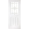 Eldon Grained Internal PVC Door Pair - Starburst Style Glass