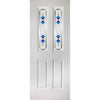 Grainger Grained Internal PVC - Fusion 2 Blue, Sandblasted Style Glass
