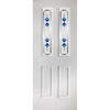 Grainger Grained Internal PVC - Fusion 2 Blue, Sandblasted Style Glass