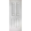 White PVC grainger door with grained faces victorian style toughened glass 