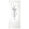Windsor Lightly Grained Internal PVC Door Pair - Greenock Macintosh Leaded Glass