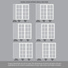 Room Divider - Handmade Eco-Urban® Perth Door Pair DD6318C - Clear Glass - Premium Primed - Colour & Size Options