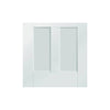 Malton Shaker Single Evokit Pocket Door Detail - Clear Glass - Primed