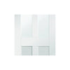 Bespoke Thrufold Malton Shaker White Primed Glazed Folding 2+0 Door