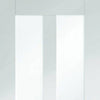 Bespoke Thruslide Malton Shaker Glazed 2 Door Wardrobe and Frame Kit - White Primed - White Primed