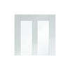 Malton Shaker Single Evokit Pocket Door Detail - Clear Glass - Primed