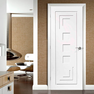 Image: Simpli Door Set - Altino Flush Door - White Primed
