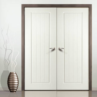 Image: Samantha Internal PVC Panel Door Pair