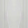Single Sliding Door & Wall Track - Pesaro Flush Door - White Primed