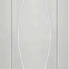 Single Sliding Door & Wall Track - Pesaro Flush Door - White Primed