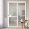 Room Divider - Handmade Eco-Urban® Sheffield Door DD6312F - Frosted Glass - Premium Primed - Colour & Size Options