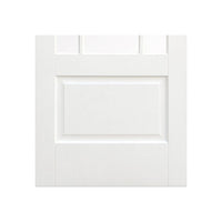 Four Folding Doors & Frame Kit - Downham 3+1 - Bevelled Clear Glass - White Primed